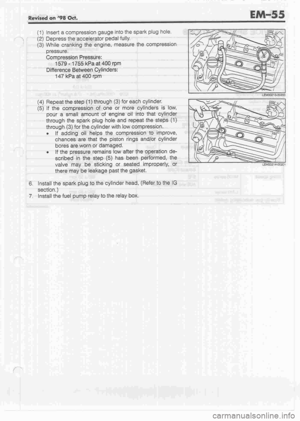 DAIHATSU CUORE 1998  Service Repair Manual 