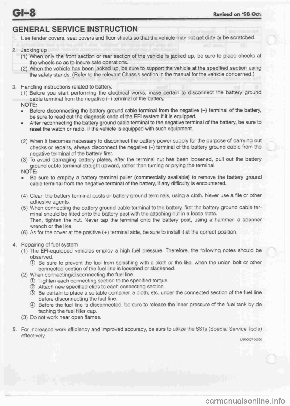 DAIHATSU CUORE 1998  Service Repair Manual 