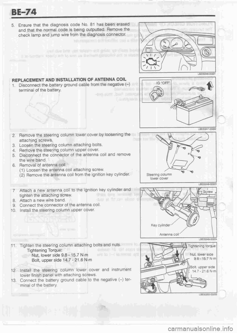 DAIHATSU CUORE 1998  Service Repair Manual 
