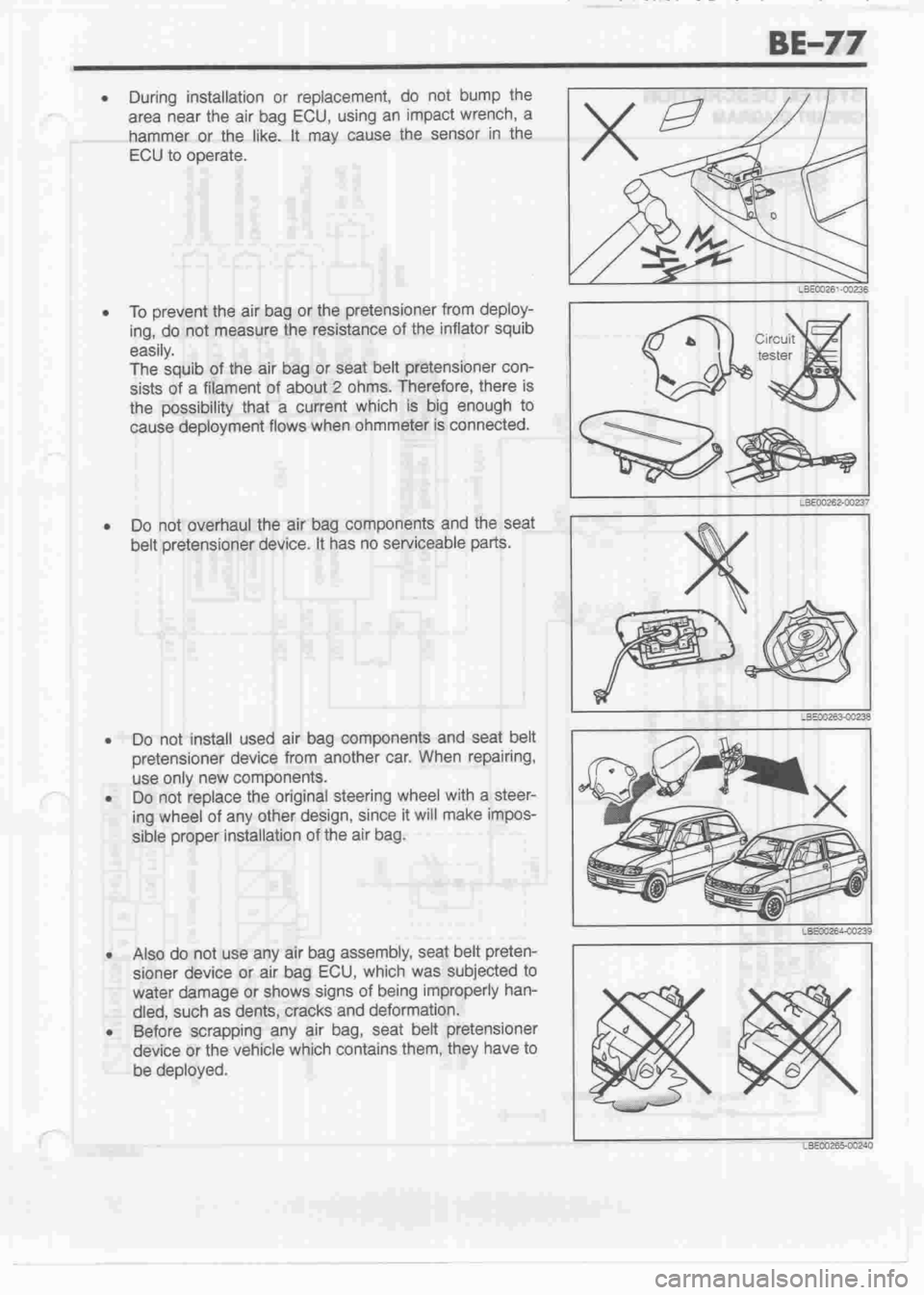 DAIHATSU CUORE 1998  Service Repair Manual 