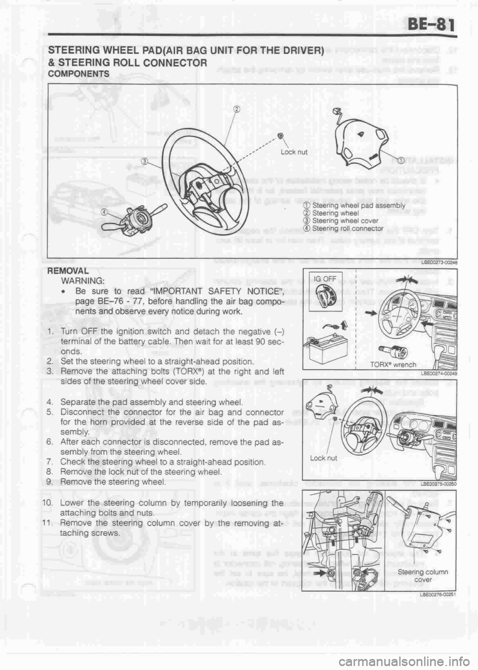 DAIHATSU CUORE 1998  Service Repair Manual 