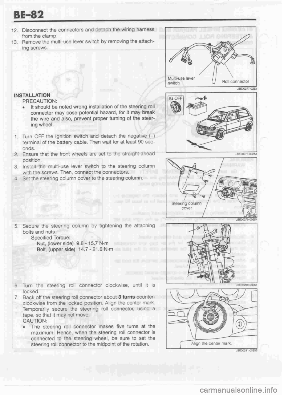 DAIHATSU CUORE 1998  Service Repair Manual 