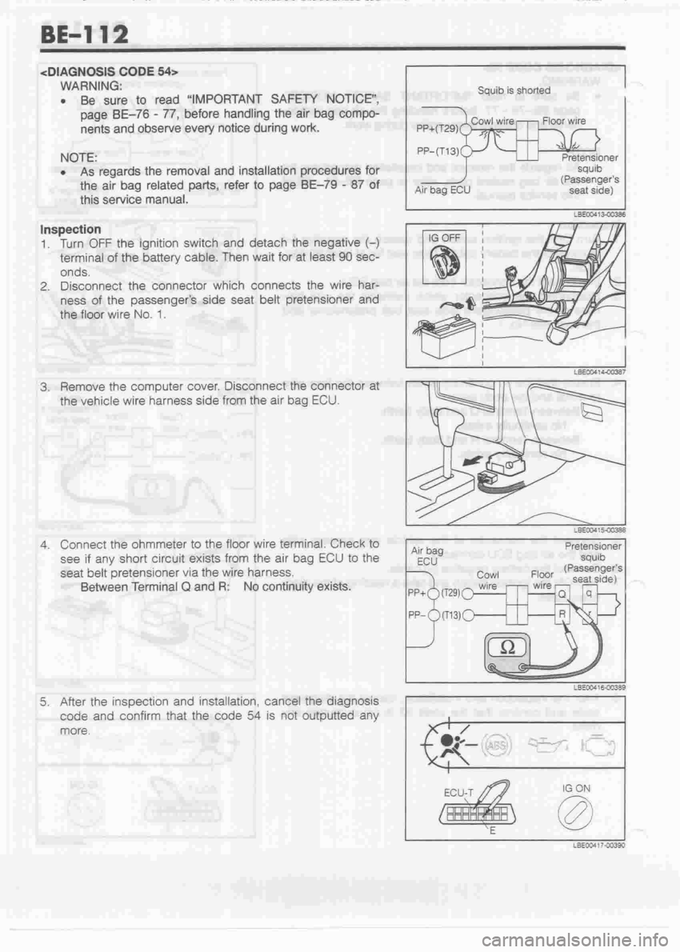 DAIHATSU MIRA 1998  Service Repair Manual 