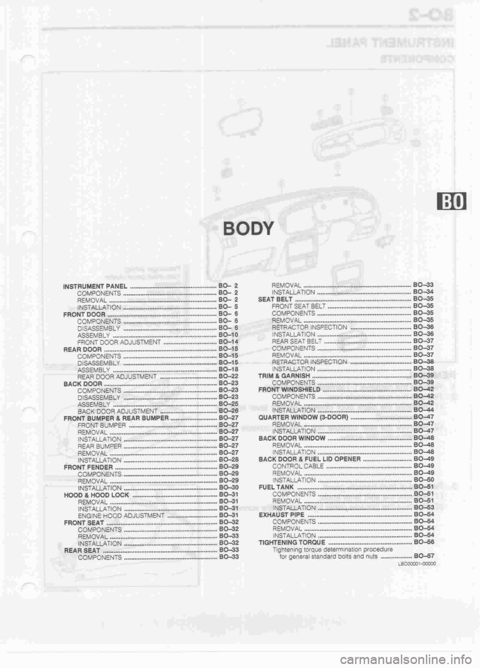 DAIHATSU MIRA 1998  Service Repair Manual 