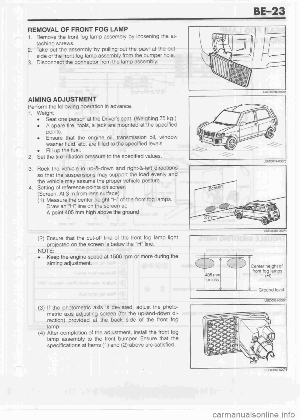 DAIHATSU MIRA 1998  Service Repair Manual 