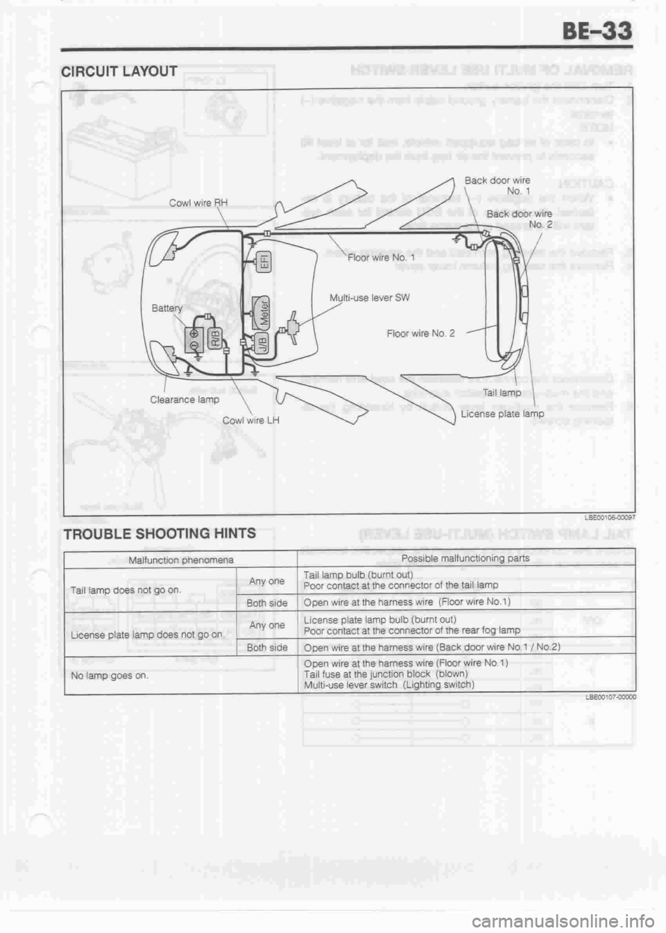 DAIHATSU MIRA 1998  Service Repair Manual 