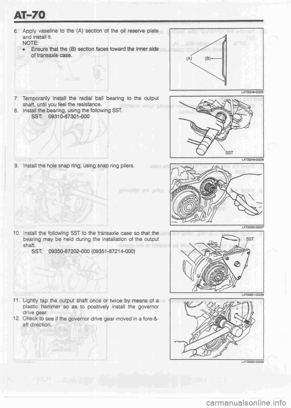 DAIHATSU MIRA 1998  Service Repair Manual 