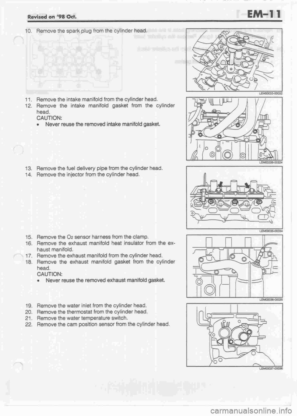 DAIHATSU MIRA 1998  Service Repair Manual 