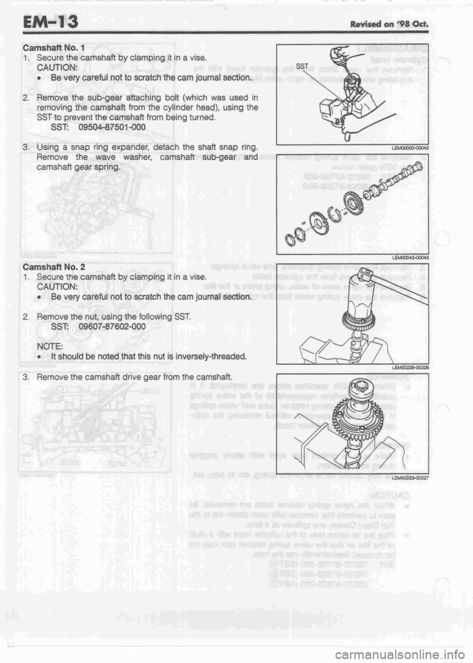 DAIHATSU MIRA 1998  Service Repair Manual 