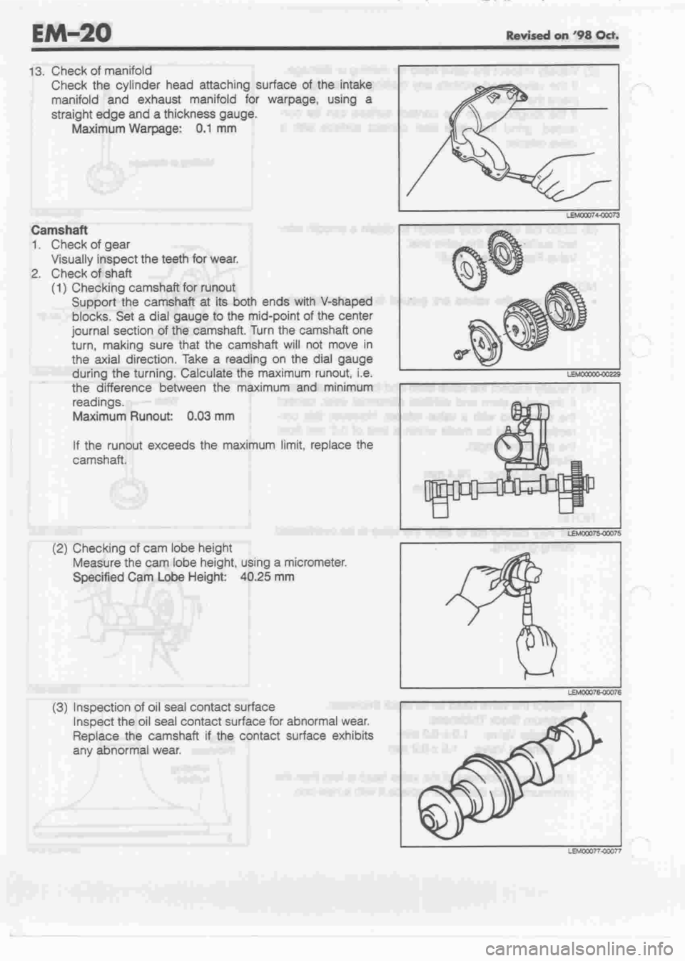 DAIHATSU MIRA 1998  Service Repair Manual 