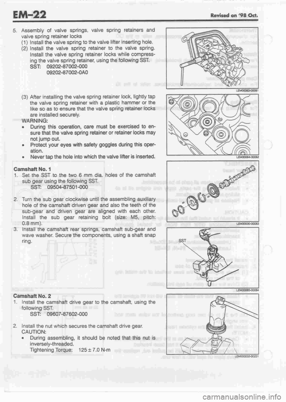 DAIHATSU MIRA 1998  Service Repair Manual 