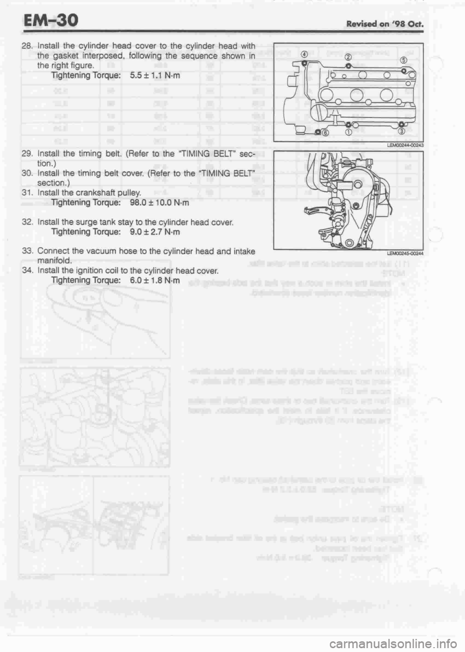 DAIHATSU MIRA 1998  Service Repair Manual 