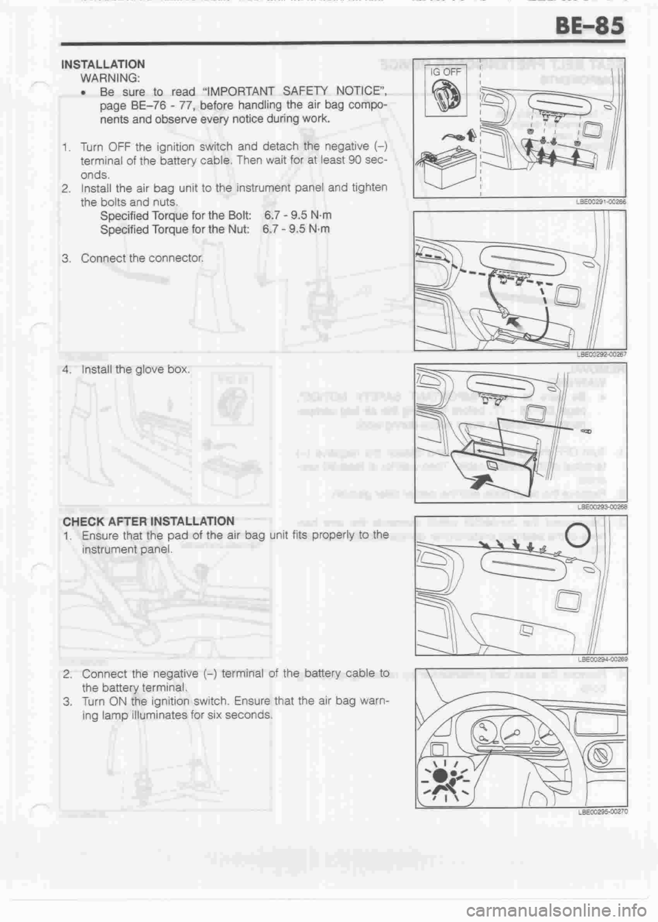 DAIHATSU MIRA 1998  Service Repair Manual 