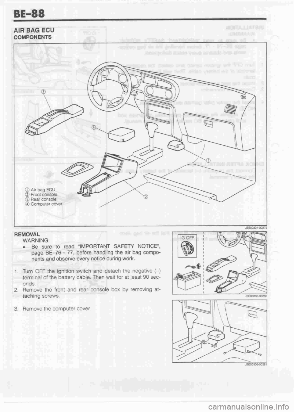 DAIHATSU MIRA 1998  Service Repair Manual 