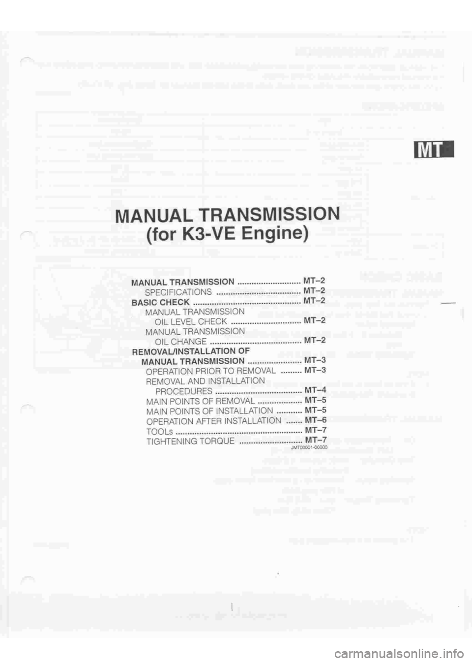 DAIHATSU TERIOS 2000  Service Repair Manual 
 
www.WorkshopManuals.co.uk

 
Purchased from www.WorkshopManuals.co.uk 