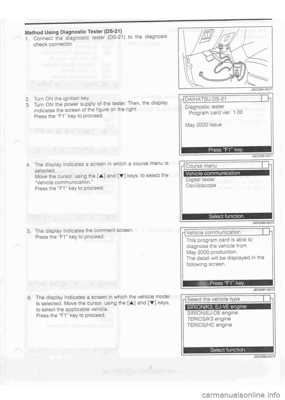 DAIHATSU TERIOS 2000  Service Repair Manual 
 
www.WorkshopManuals.co.uk

 
Purchased from www.WorkshopManuals.co.uk 