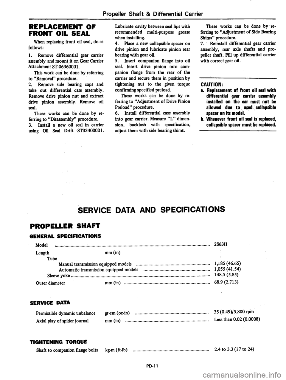 DATSUN 280Z 1977  Service Repair Manual 