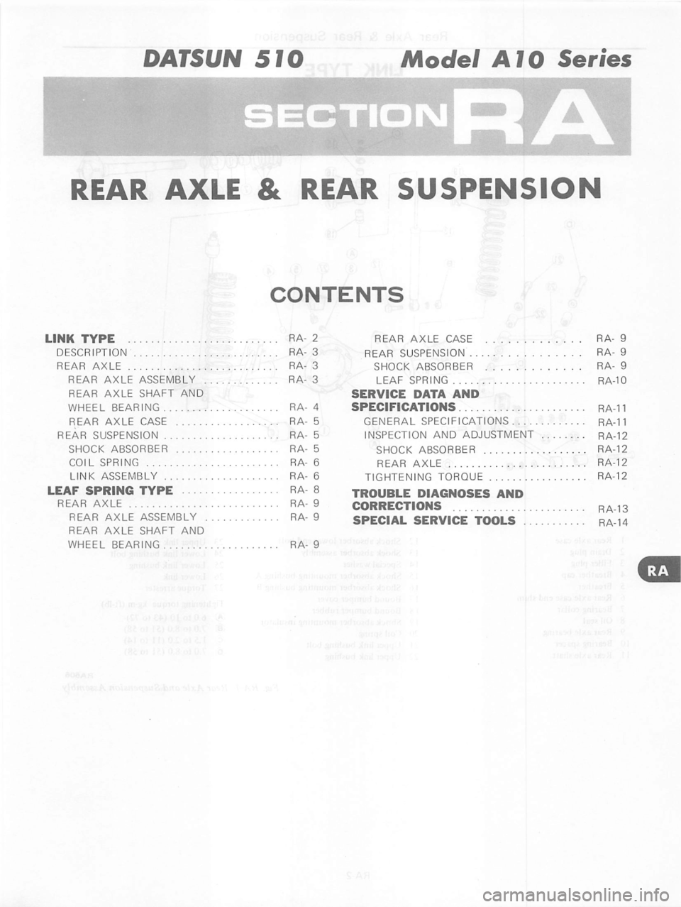 DATSUN 280Z 1977  Service Repair Manual 
