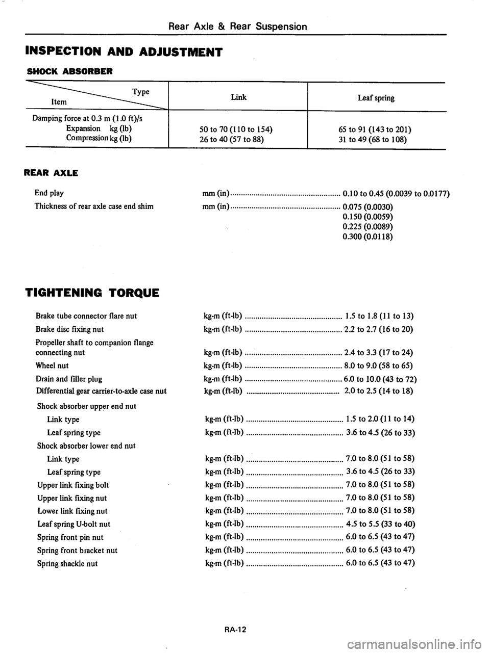 DATSUN 280Z 1977  Service Repair Manual 
