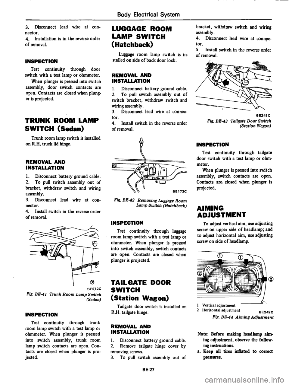 DATSUN 280Z 1977  Service Repair Manual 