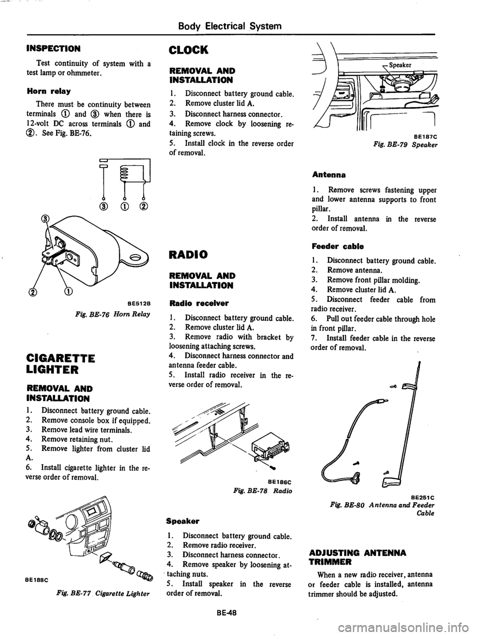 DATSUN 280Z 1977  Service Repair Manual 