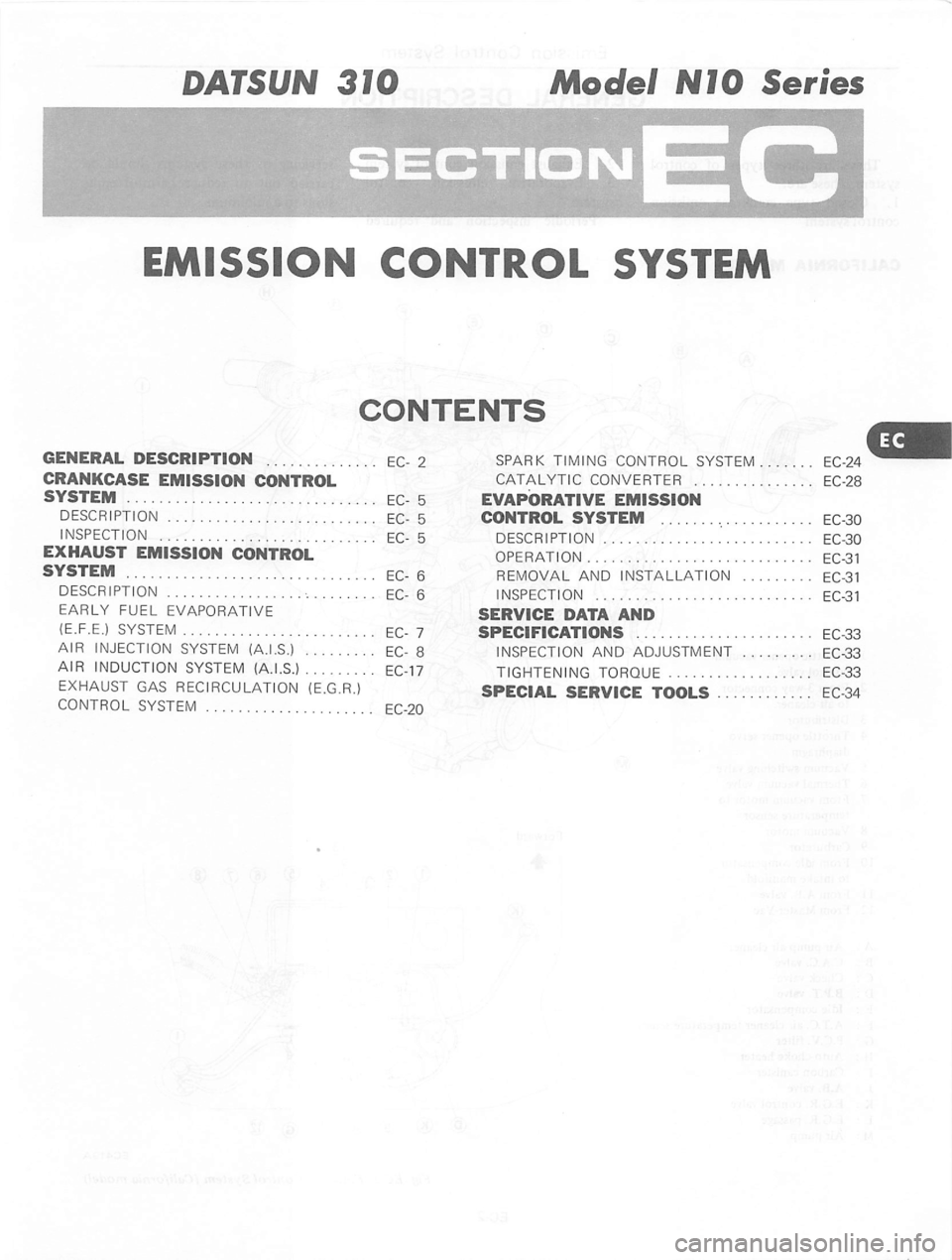 DATSUN 310 1979  Service Repair Manual 