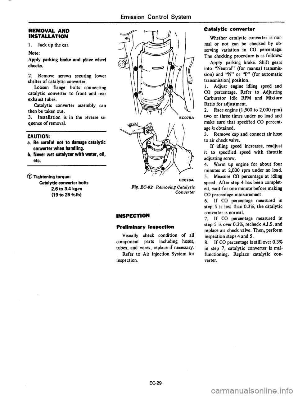 DATSUN 310 1979  Service Repair Manual 
