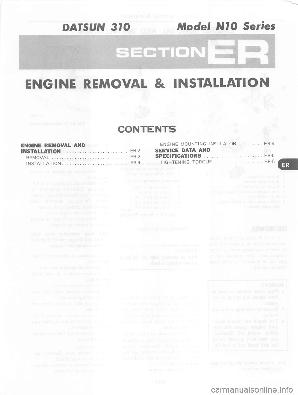 DATSUN 310 1979  Service Repair Manual 