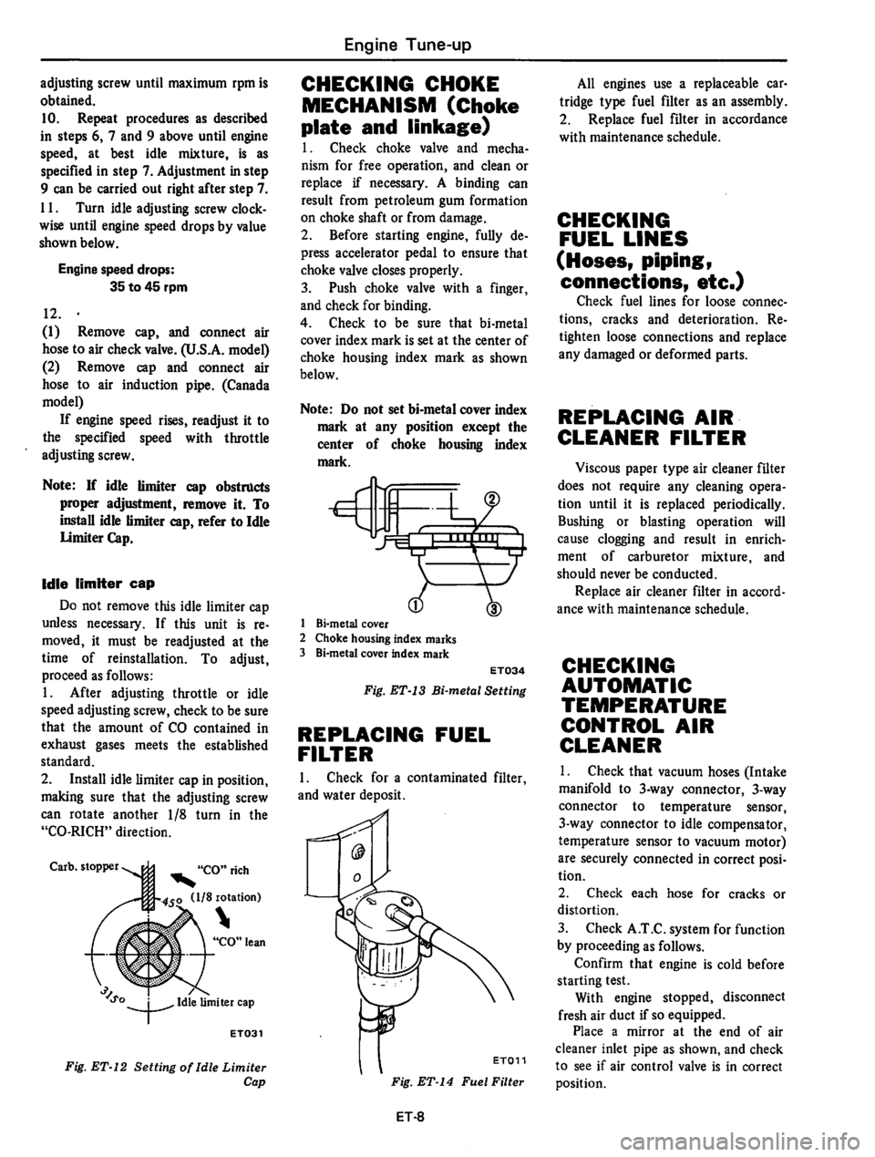 DATSUN 310 1979  Service Repair Manual 