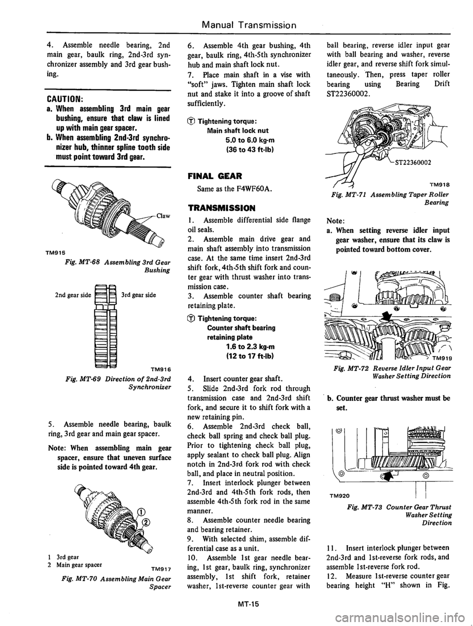 DATSUN 310 1979  Service Repair Manual 