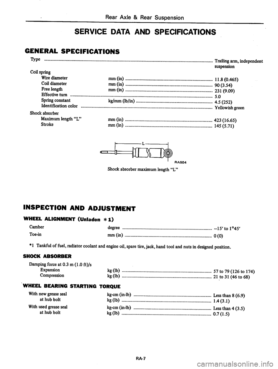 DATSUN 310 1979  Service Repair Manual 