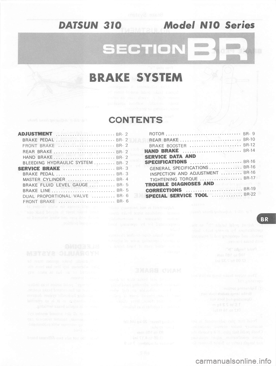DATSUN 310 1979  Service Repair Manual 