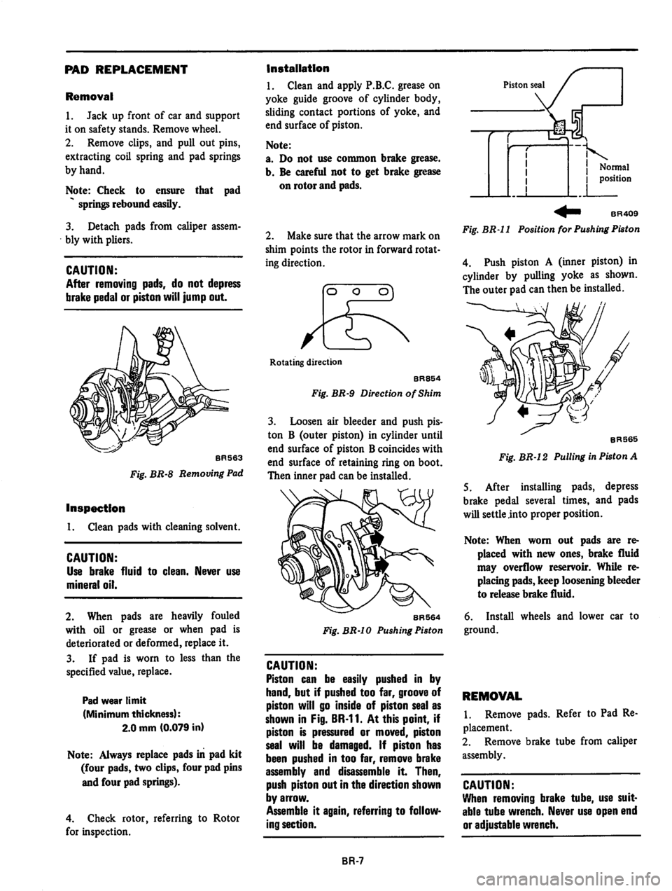 DATSUN 310 1979  Service Repair Manual 