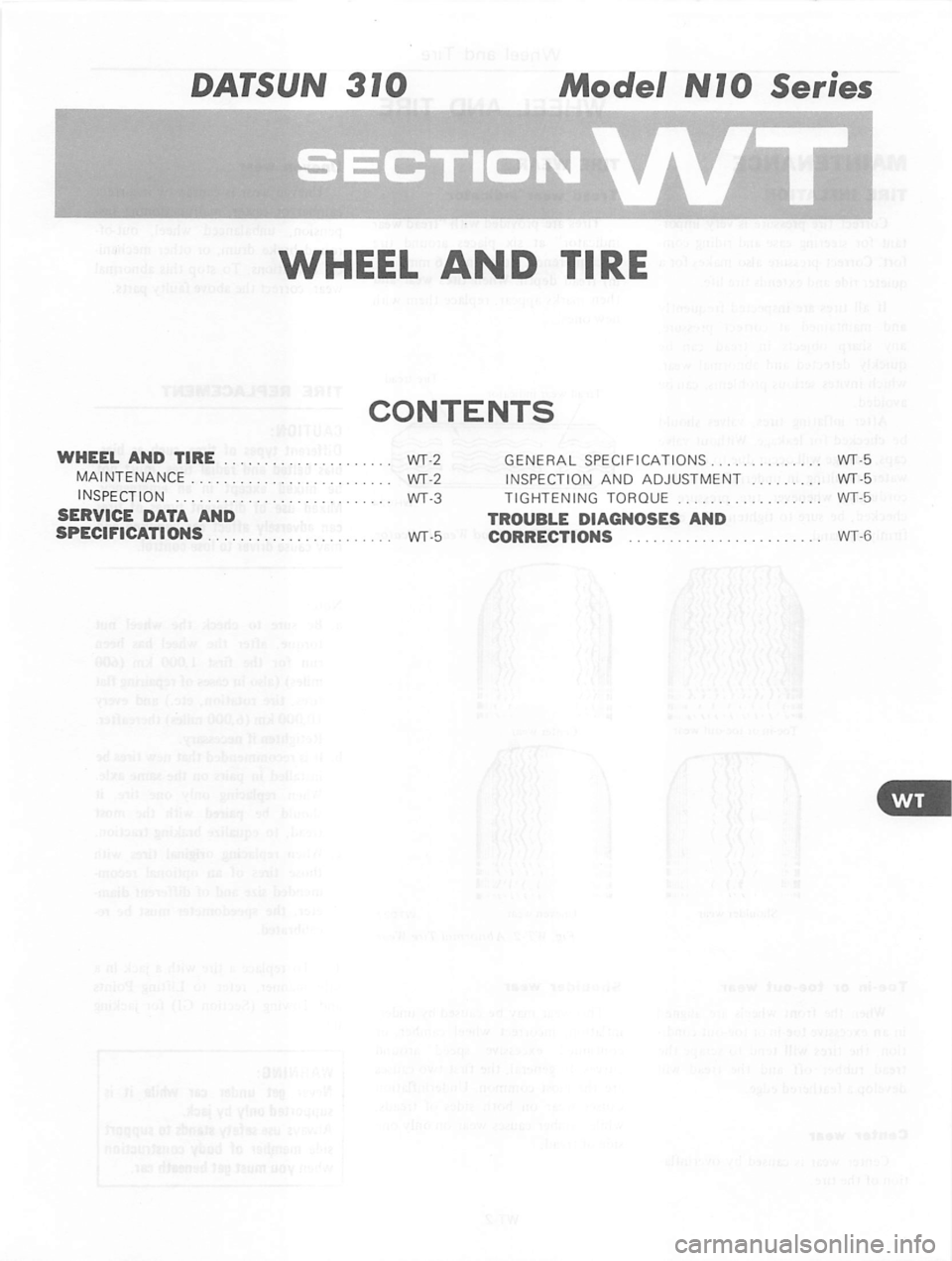 DATSUN 310 1979  Service Repair Manual 