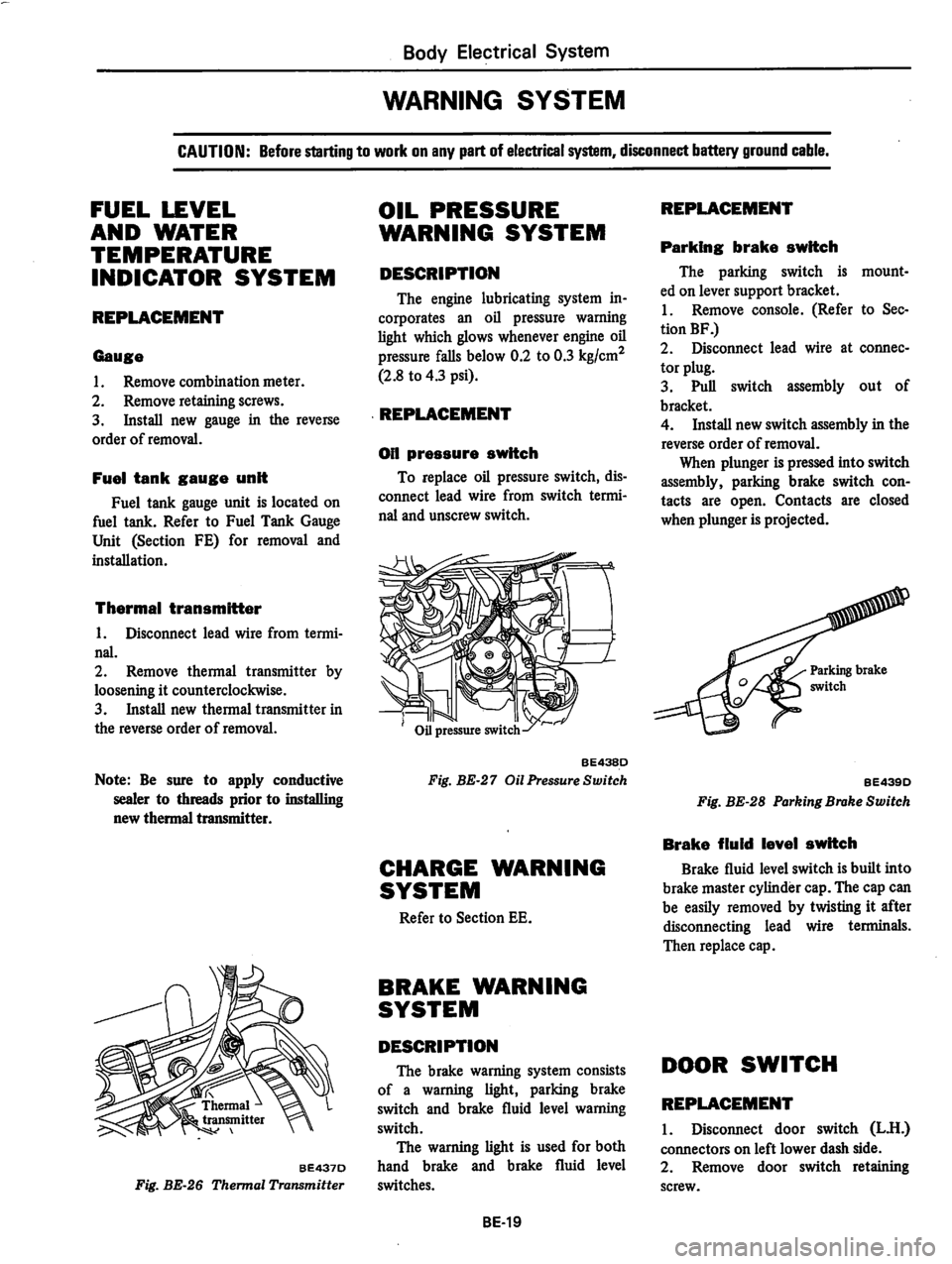 DATSUN 310 1979  Service Repair Manual 
