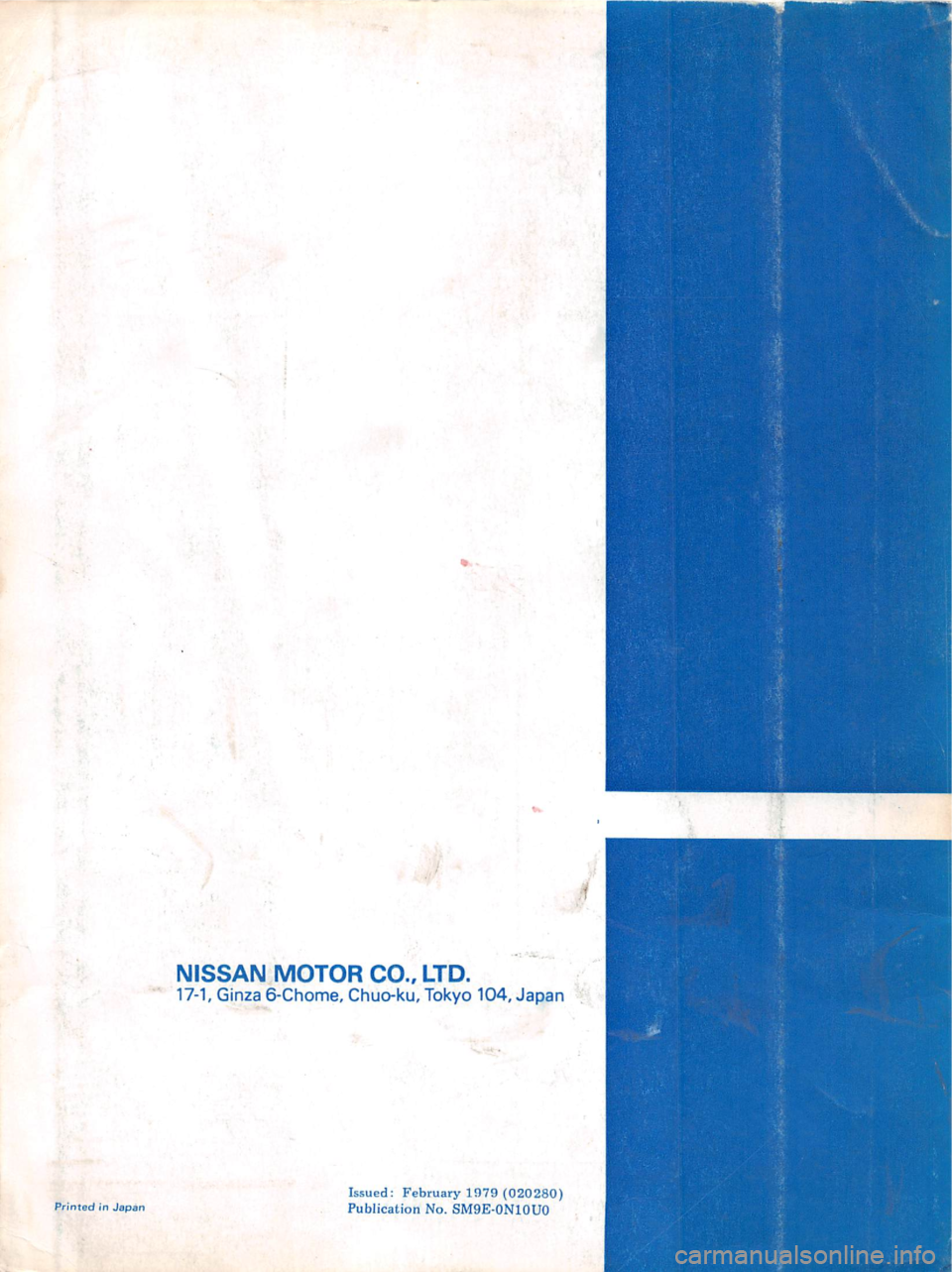DATSUN 310 1979  Service Repair Manual 