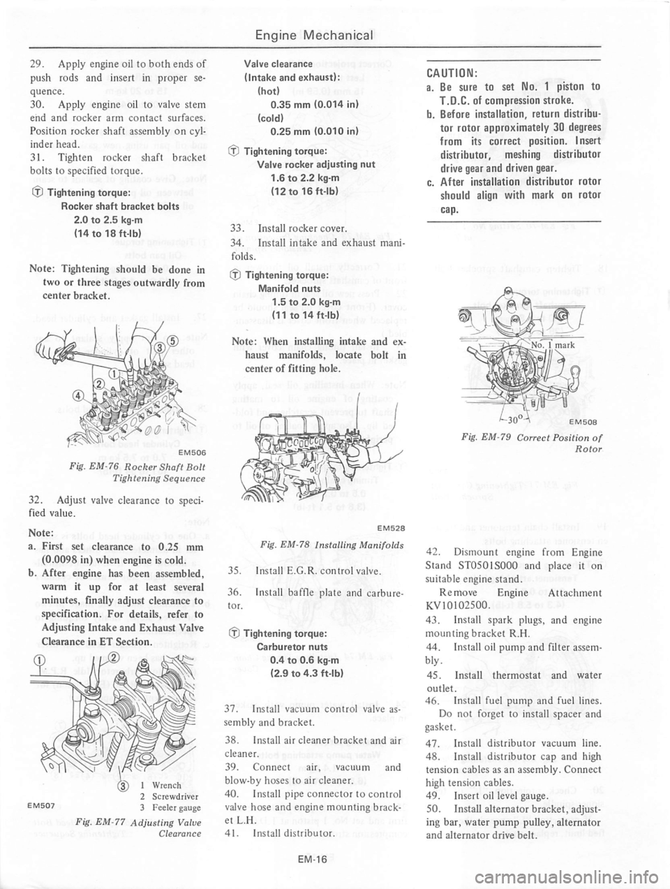 DATSUN 310 1979  Service Repair Manual 