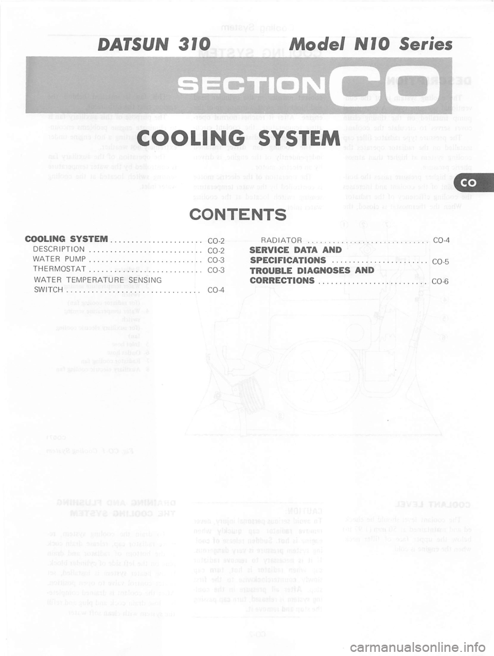 DATSUN 310 1979  Service Repair Manual 