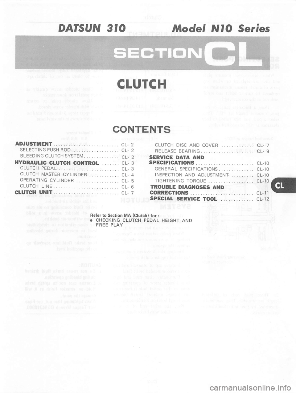 DATSUN 310 1980  Service Repair Manual 