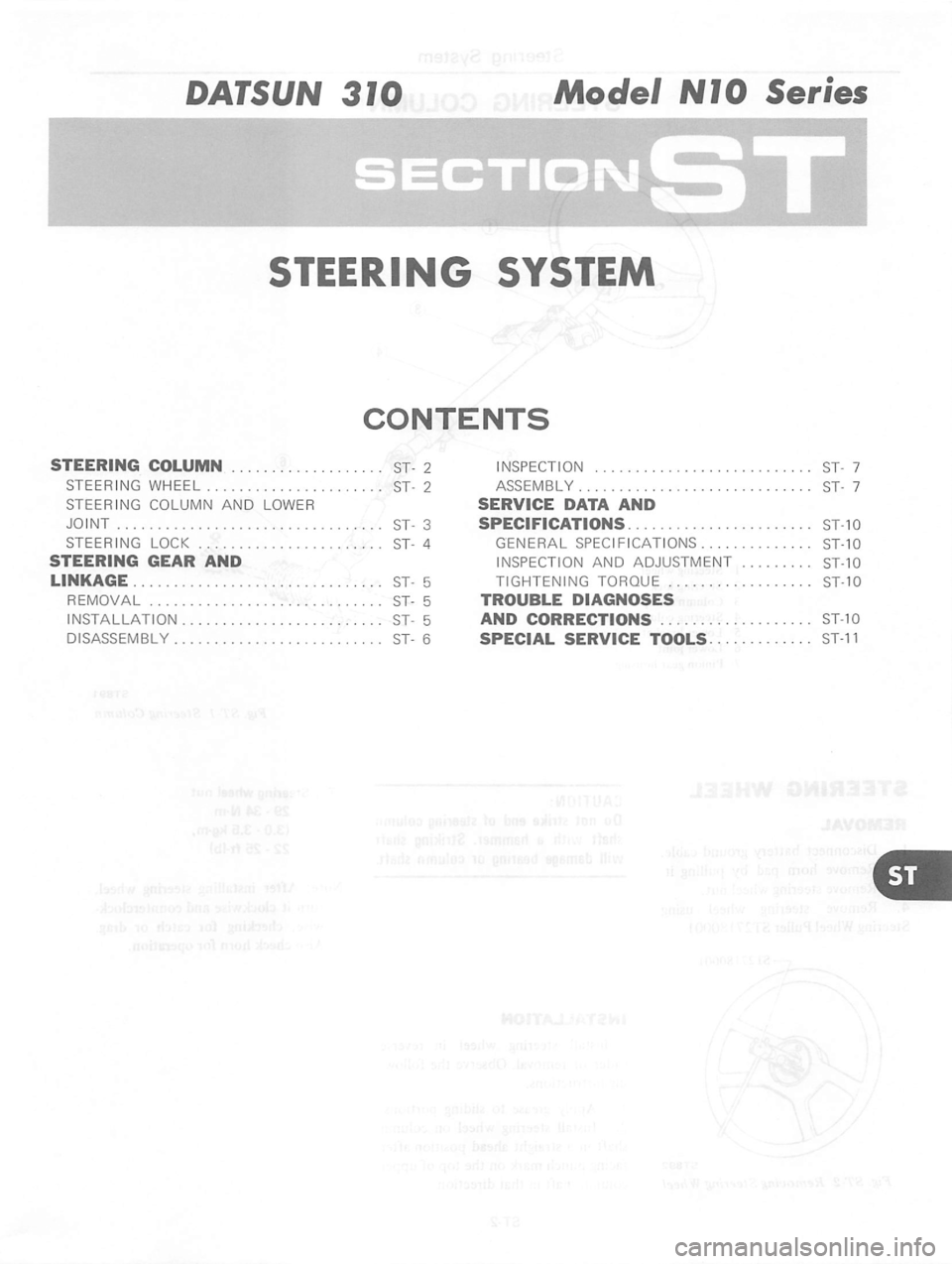 DATSUN 310 1980  Service Repair Manual 