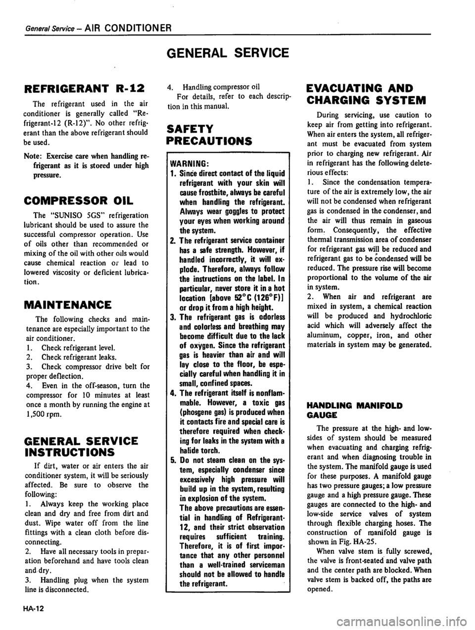 DATSUN 310 1981  Service Repair Manual 