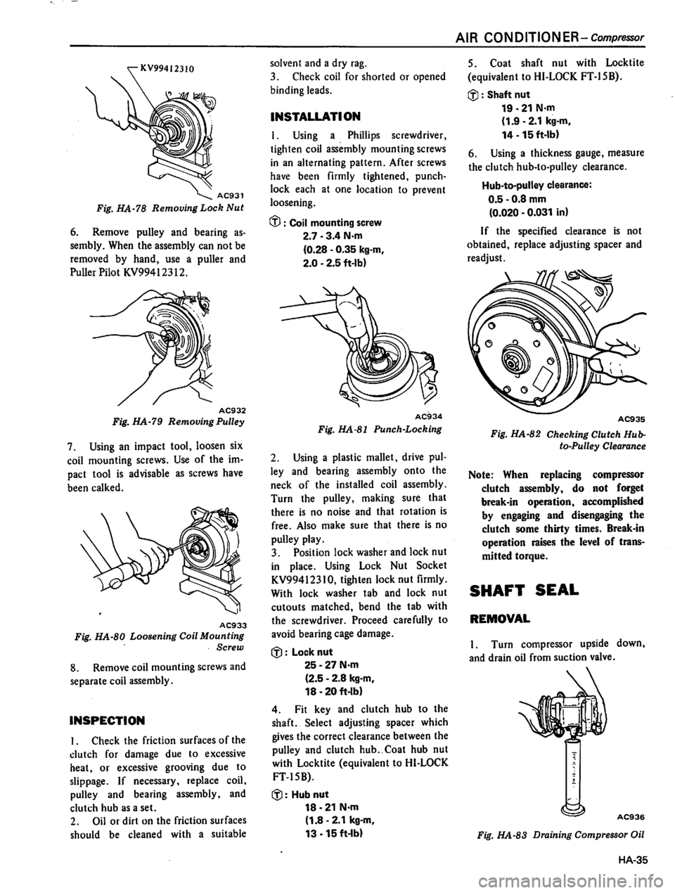 DATSUN 310 1981  Service Repair Manual 
