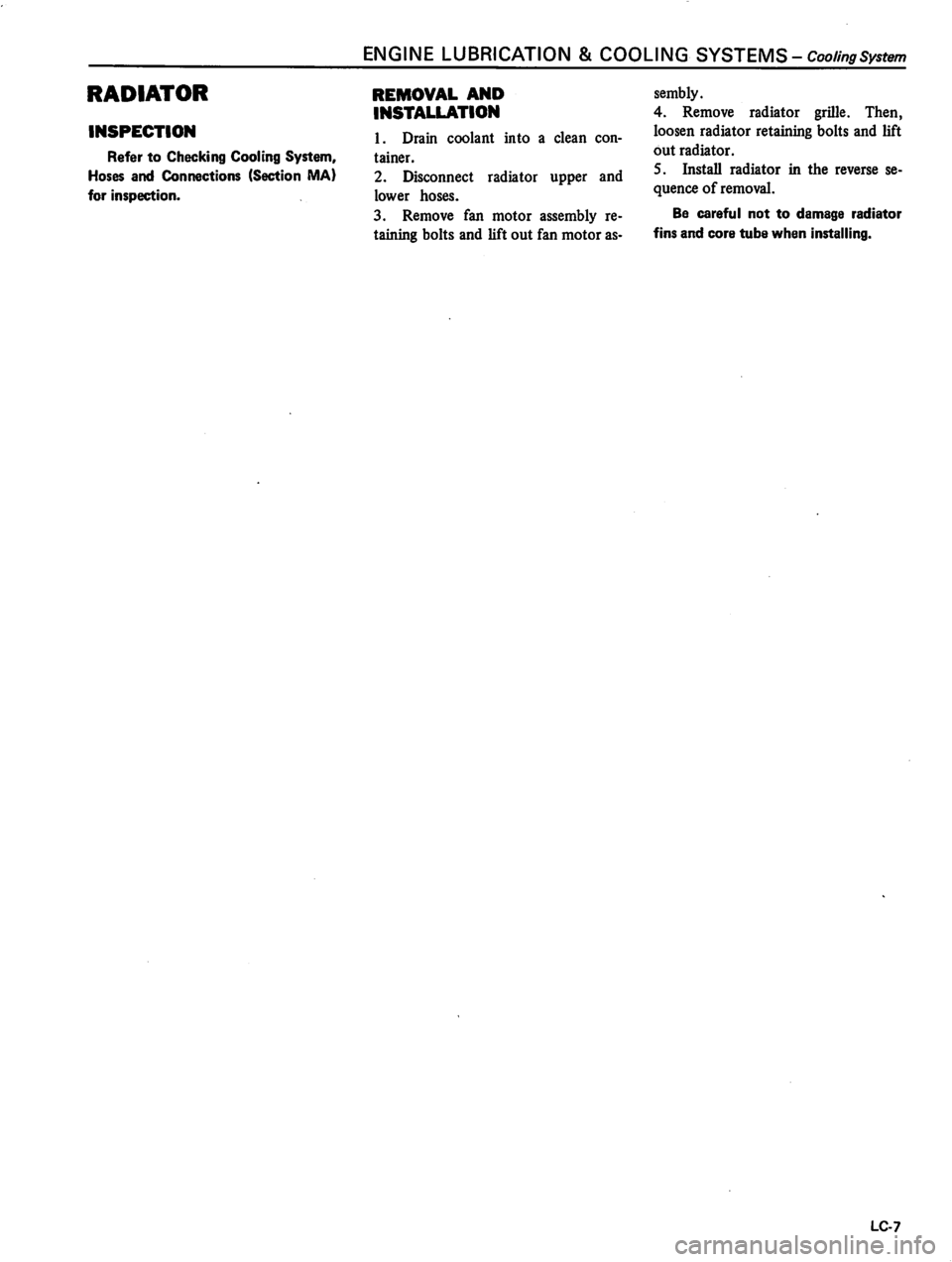 DATSUN 310 1981  Service Repair Manual 