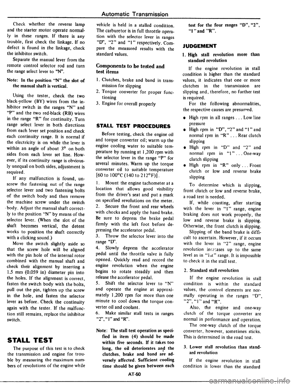 DATSUN 510 1979  Service Repair Manual 