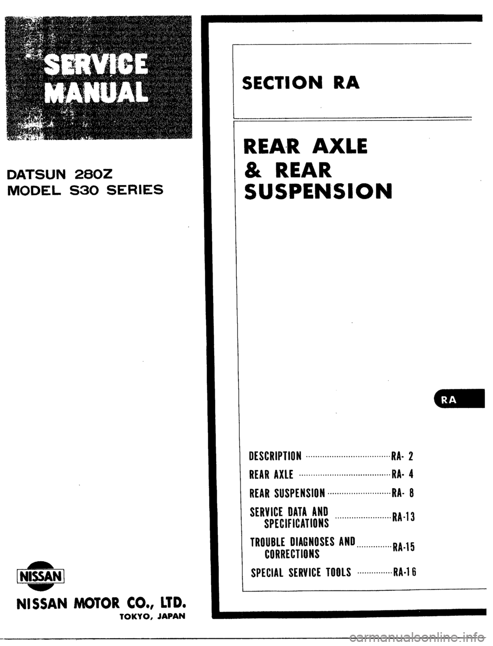 DATSUN 510 1979  Service Repair Manual 