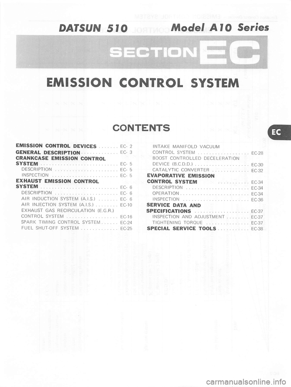 DATSUN 510 1980  Service Repair Manual 