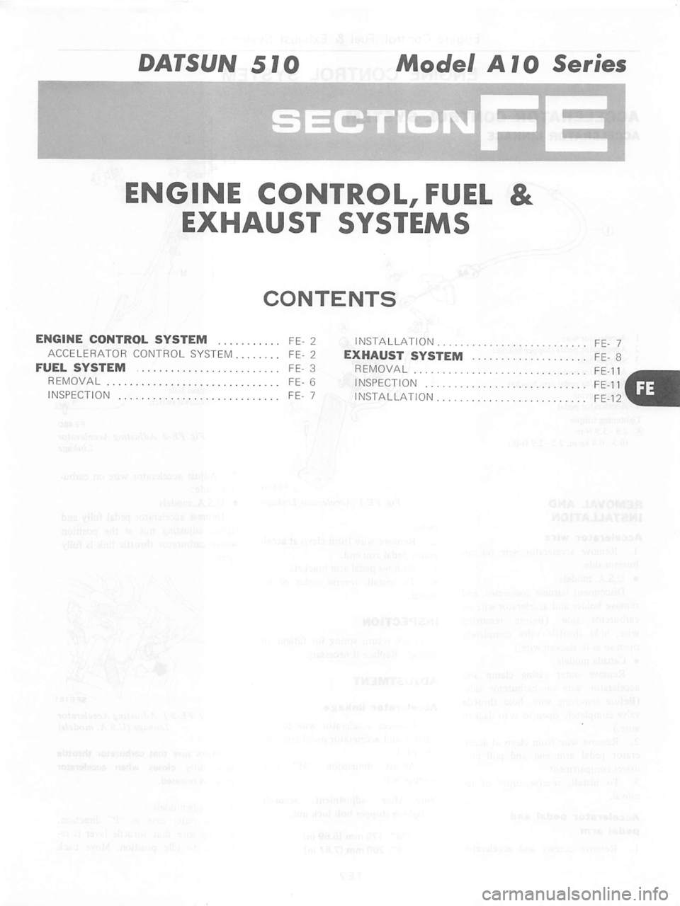 DATSUN 510 1980  Service Repair Manual 