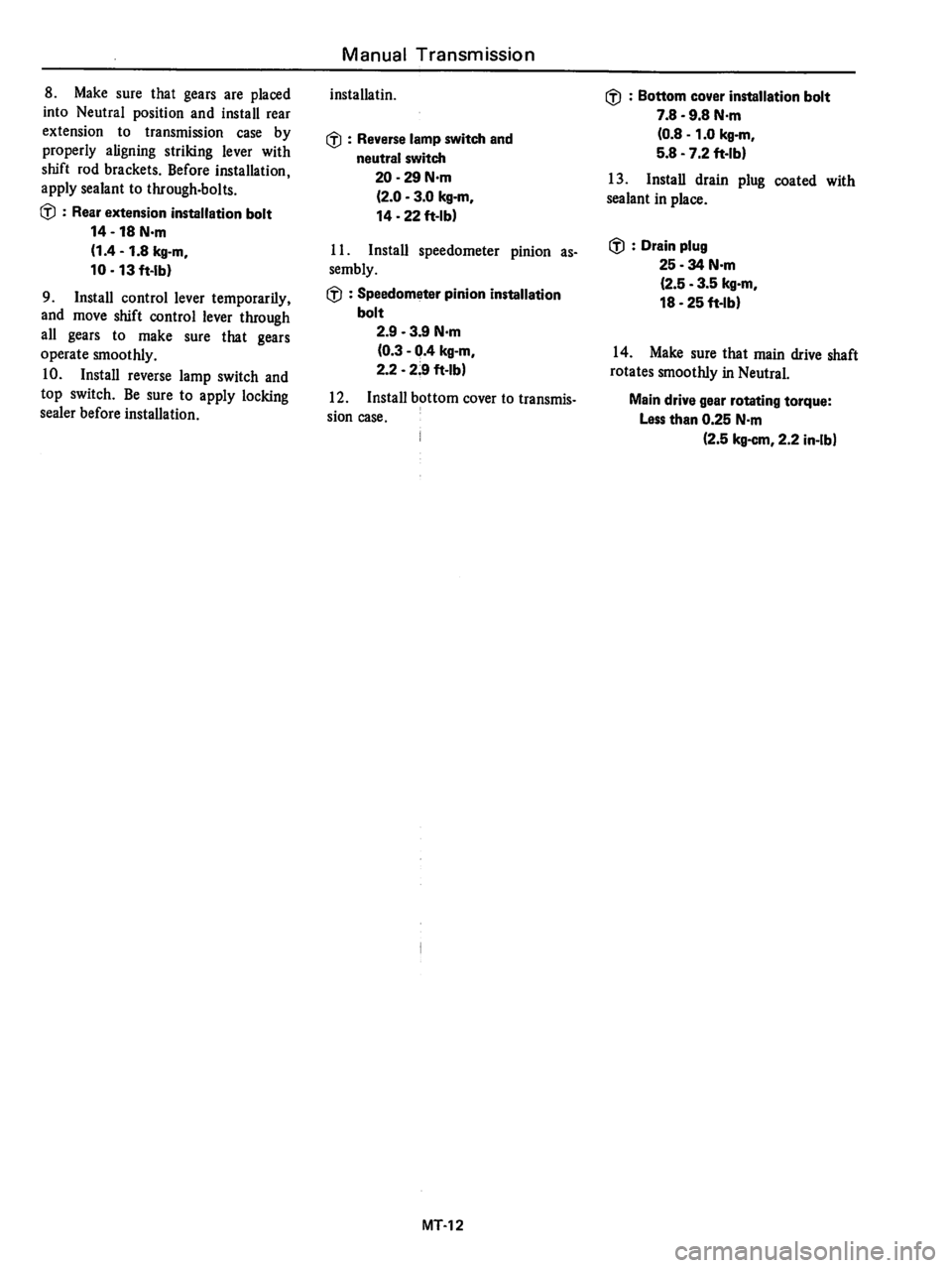 DATSUN 510 1980  Service Repair Manual 