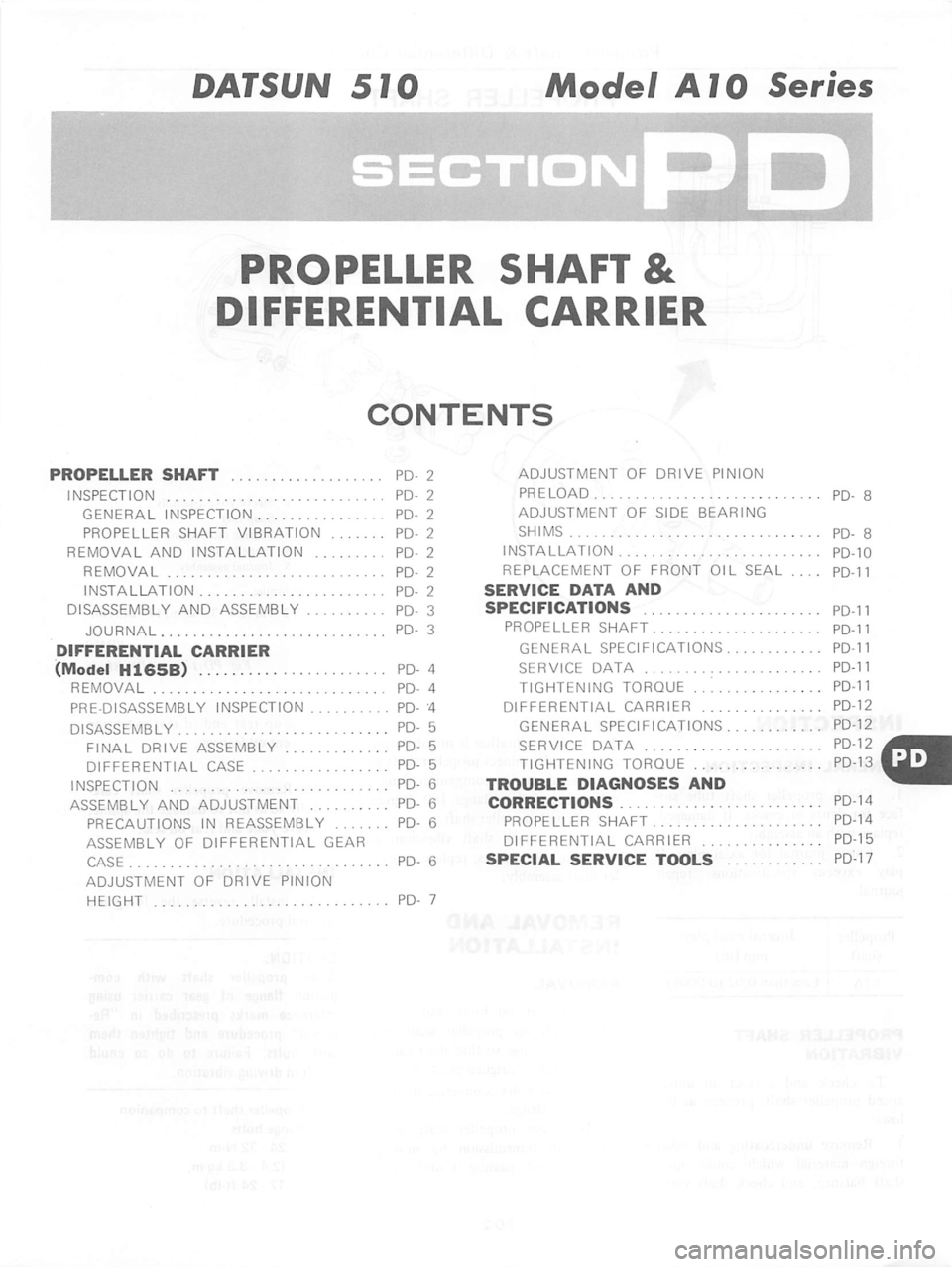 DATSUN 510 1980  Service Repair Manual 