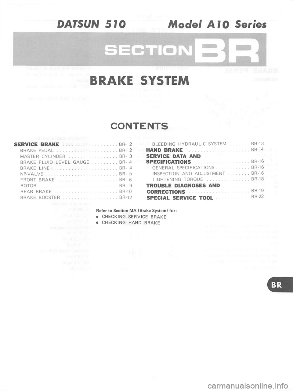 DATSUN 510 1980  Service Repair Manual 